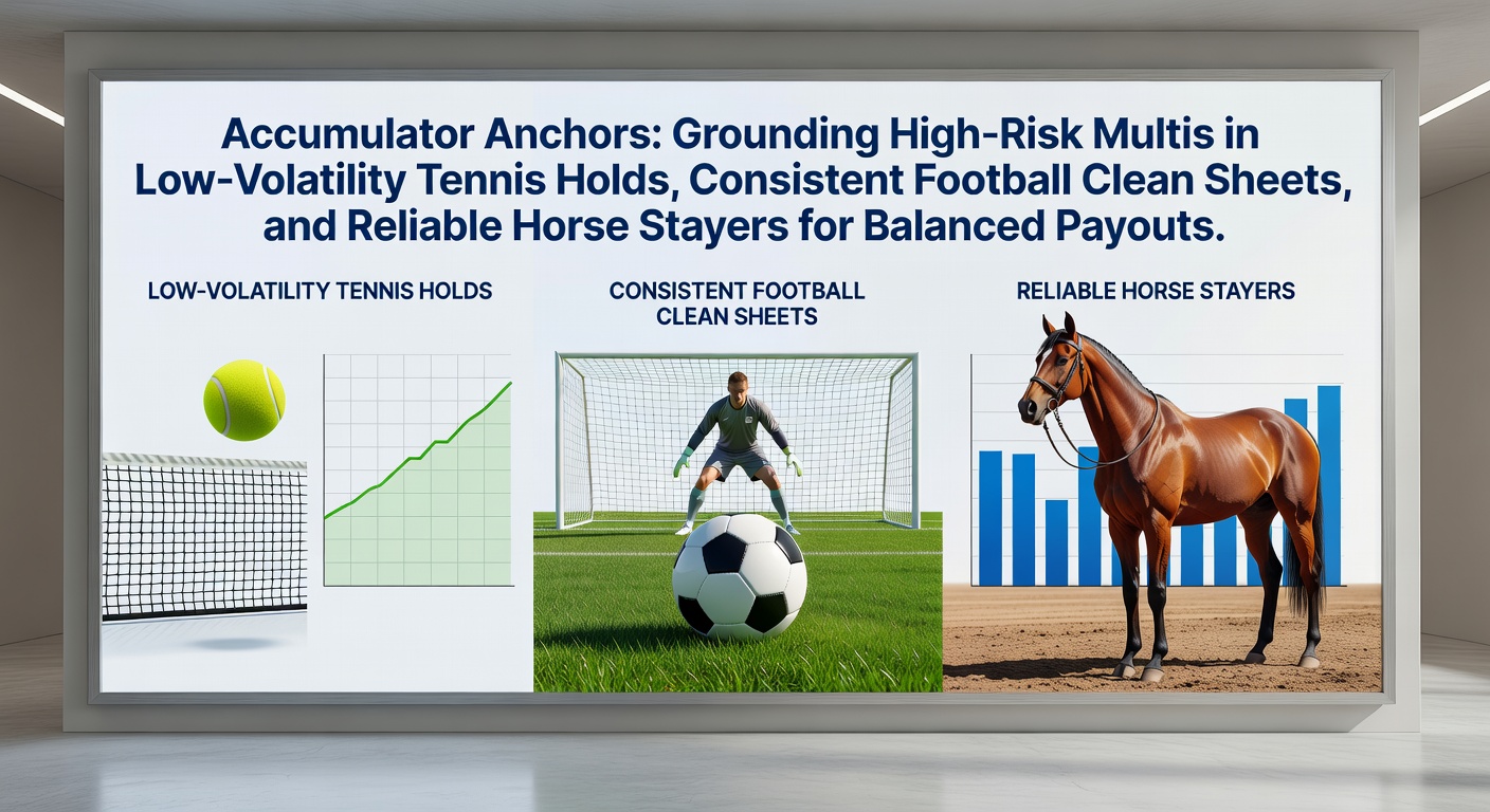 Tennis player holding serve during a crucial game, with football defenders securing a clean sheet and a horse staying strong in the final furlongs