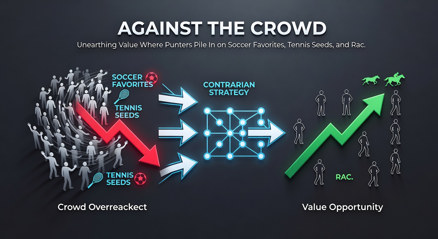 Tennis player seeded low celebrating a surprise victory over a top favorite on clay courts, symbolizing hidden value against the public's top picks