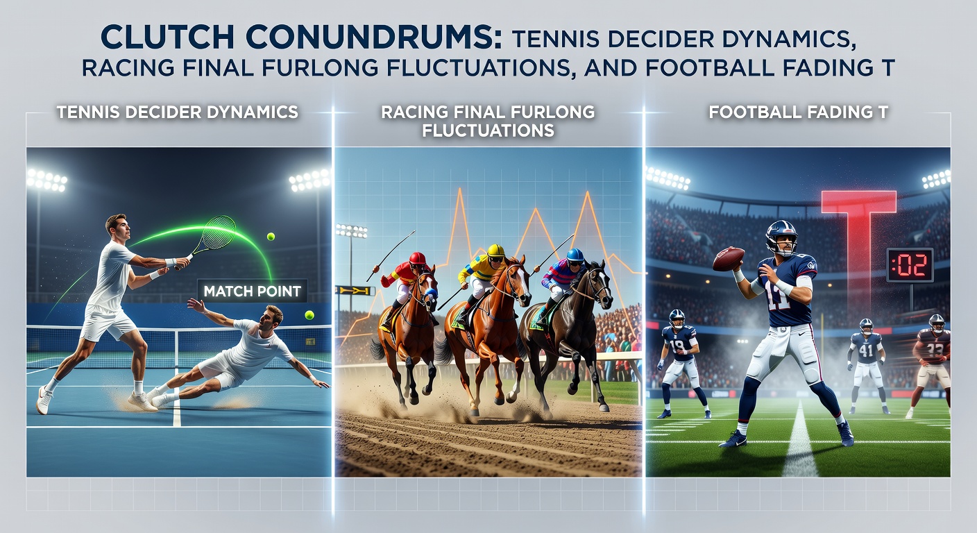 Horse charging through the final furlong at a packed racecourse, jockey urging it on amid thundering hooves and shifting positions