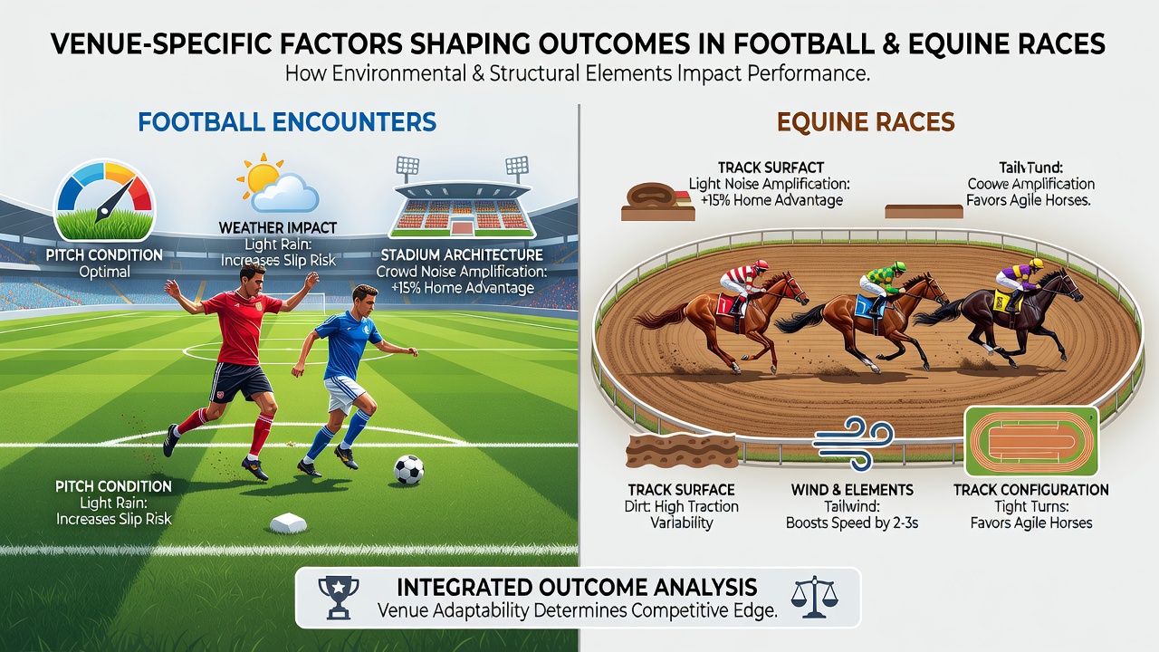 Horse racing track surface and turn configuration affecting equine performance metrics
