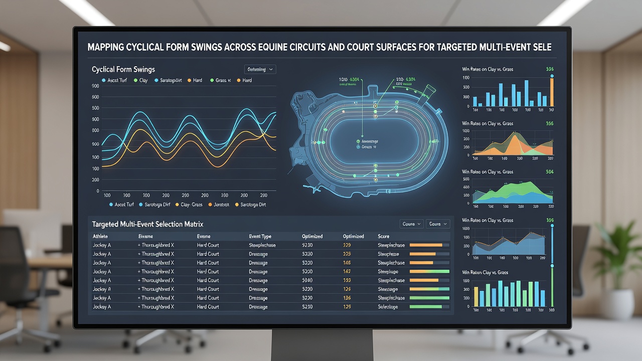 Detailed chart showing overlapping timelines of horse racing circuits and tennis tournament surfaces during summer 2026