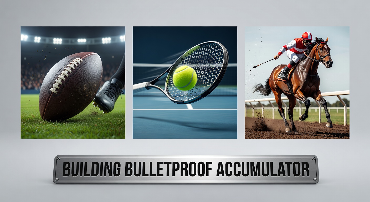 Close-up action shots: footballer striking a ball toward goal, tennis player leaping for an ace serve, and jockeys neck-and-neck in a sprint finish