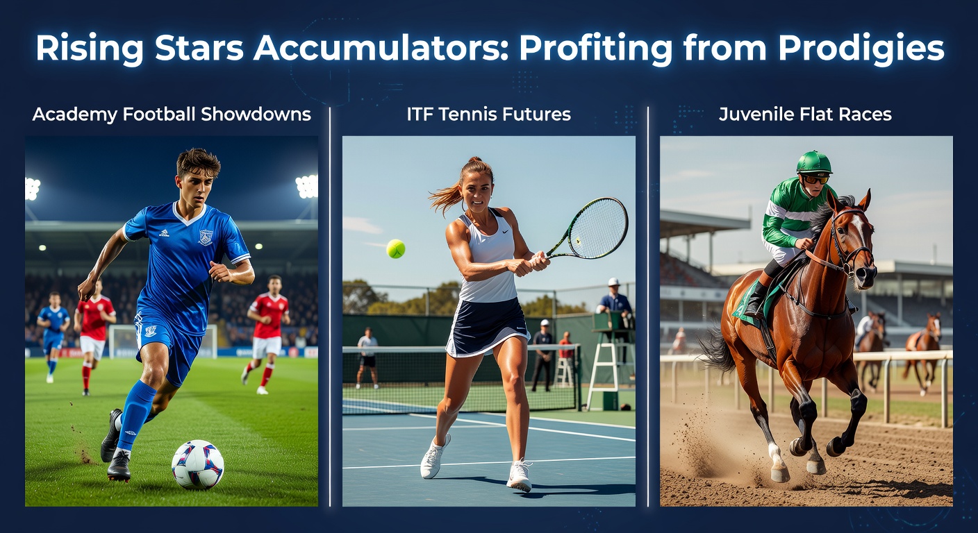 Young academy footballers clashing in a high-energy showdown on a rain-slicked pitch, highlighting the raw talent that drives accumulator bets