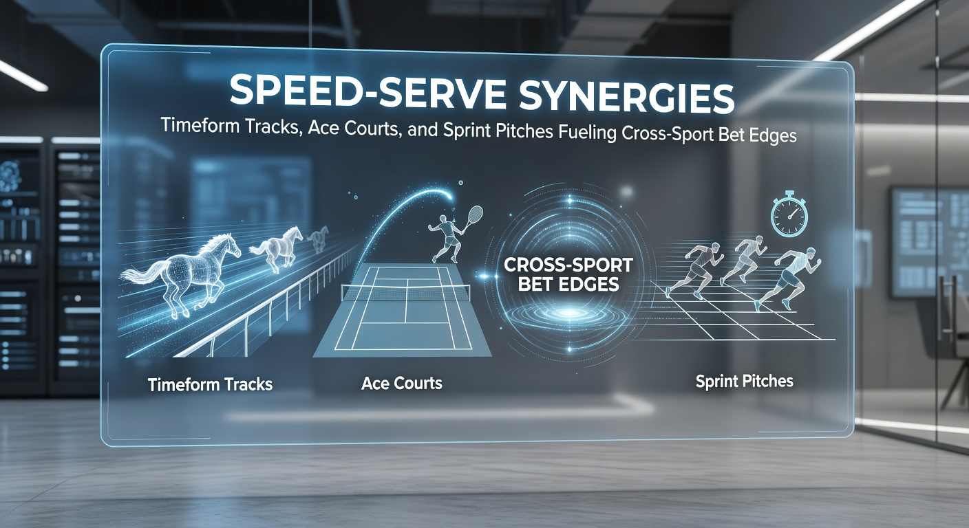 Horse racing track with overlay of tennis court speed lines and football pitch sprint maps, illustrating cross-sport speed synergies