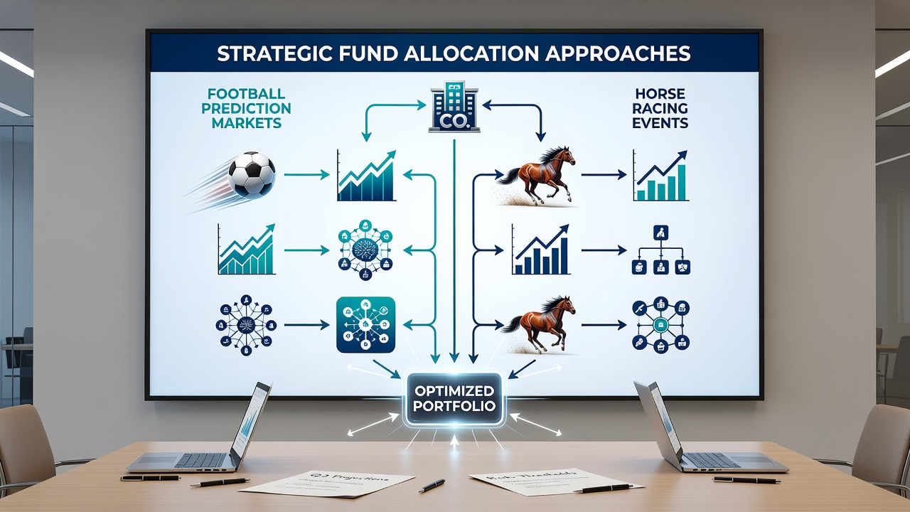 Horse racing and football betting allocation strategies illustrated with line comparison tools and promotional structures