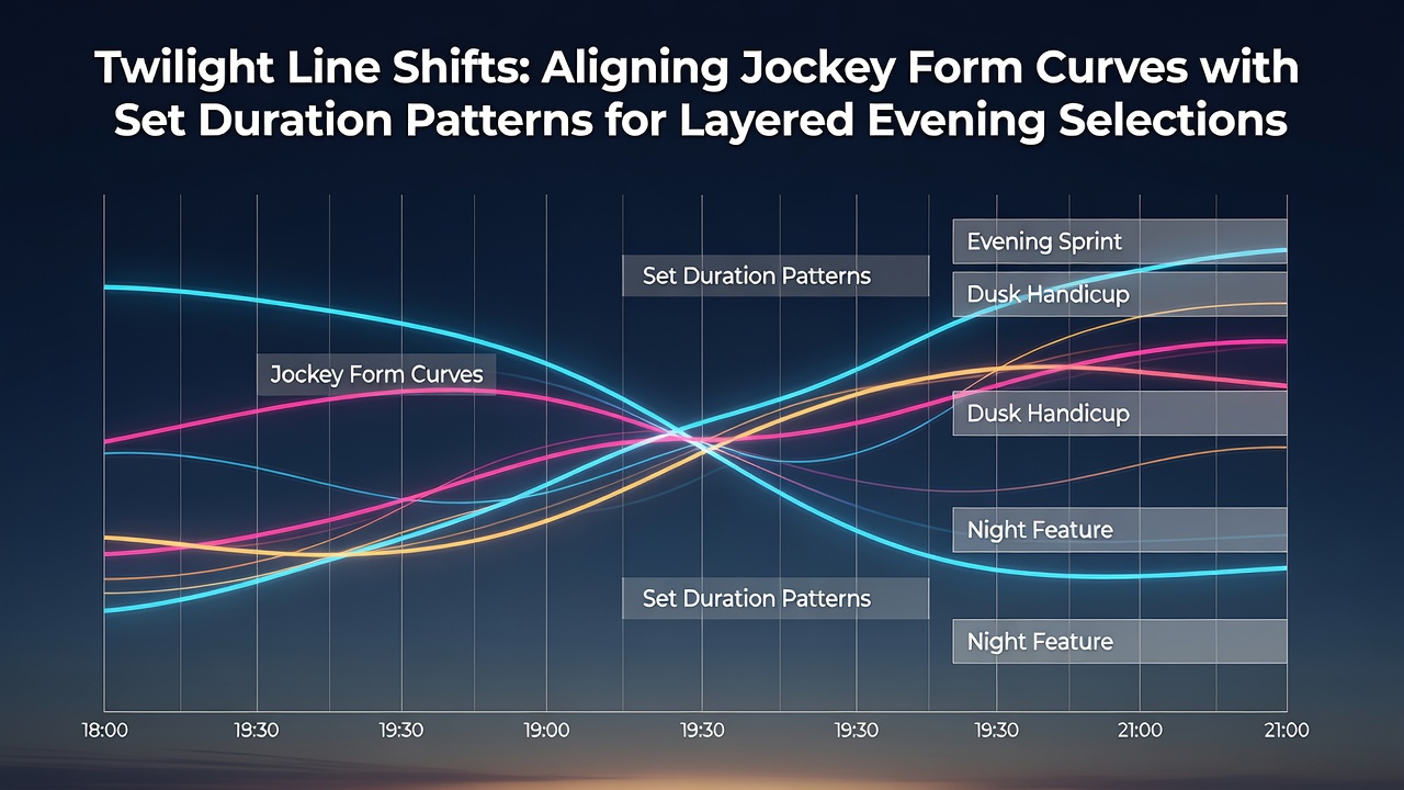 Jockey form analysis chart showing performance curves during evening race meetings