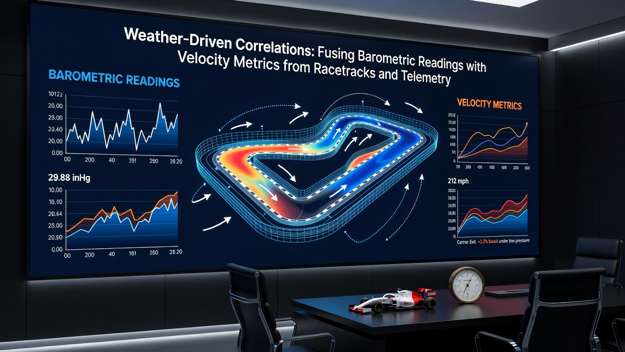 Tennis arena velocity tracking equipment synchronized with regional barometric data feeds for multi-fixture analysis