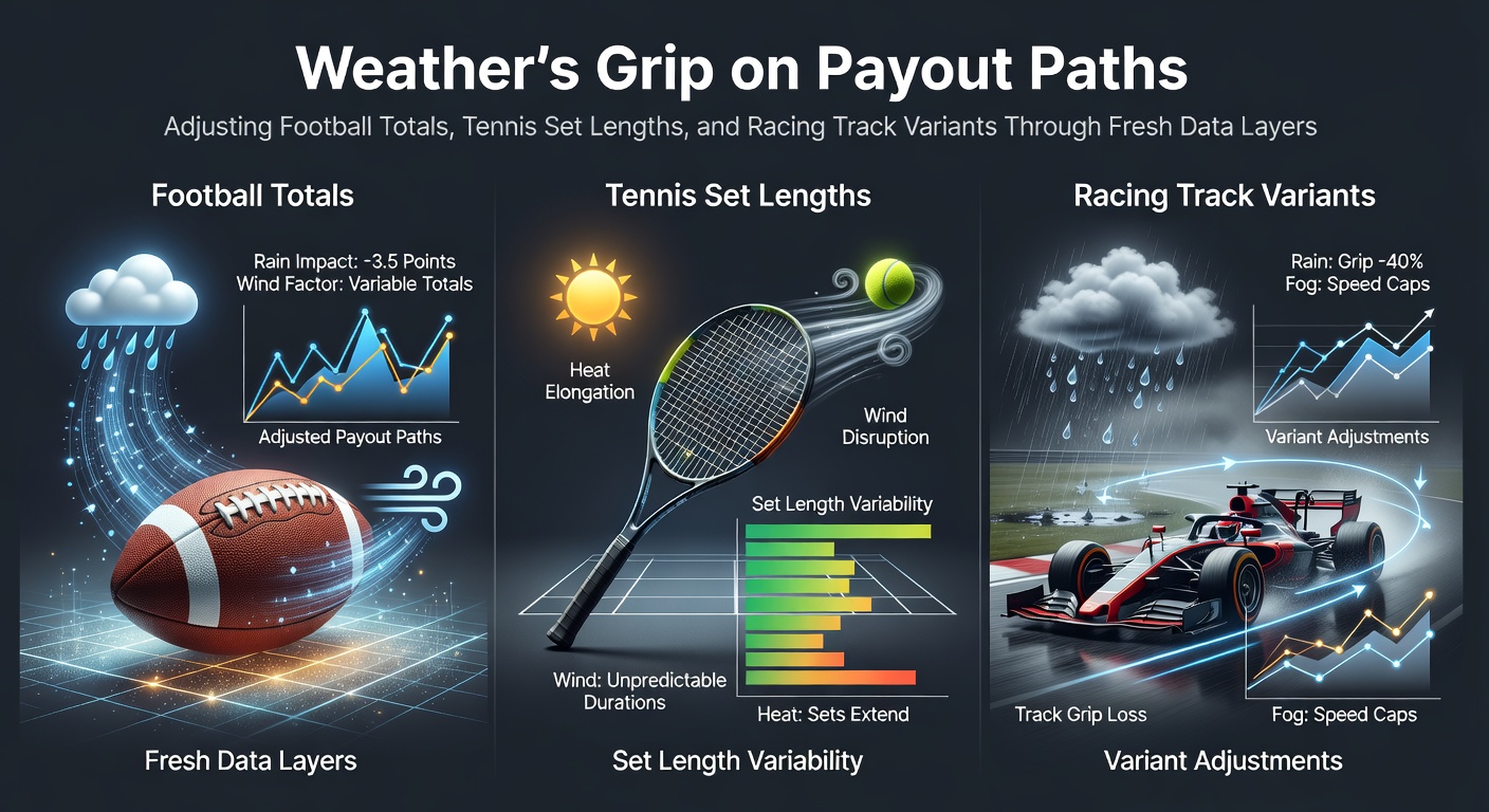 Weather patterns influencing football pitch conditions and betting totals markets