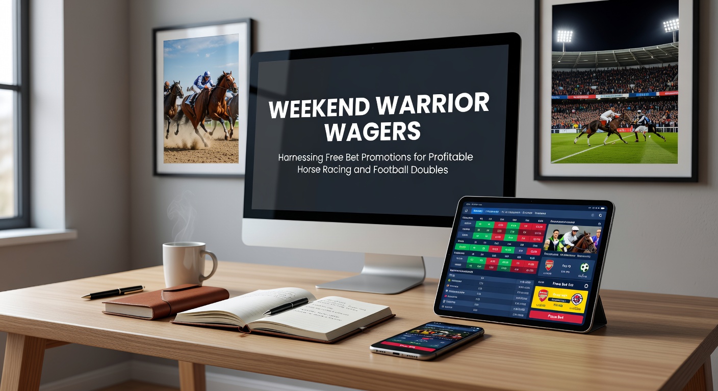 Graphic showing a successful horse racing and football double payout from a free bet promotion